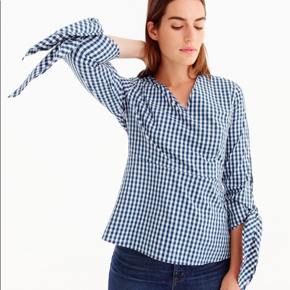 NEW J.Crew Universal Standard stretch gingham M - Picture 3 of 13